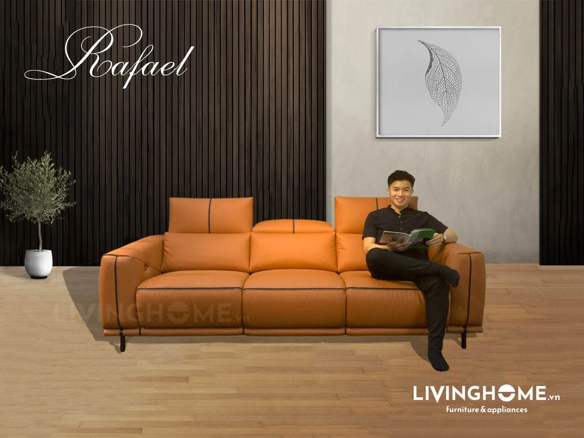 Sofa Băng Da Kết Hợp Ghế Thư Giản Chỉnh Điện - Rafael 10 Sofa Rafael
