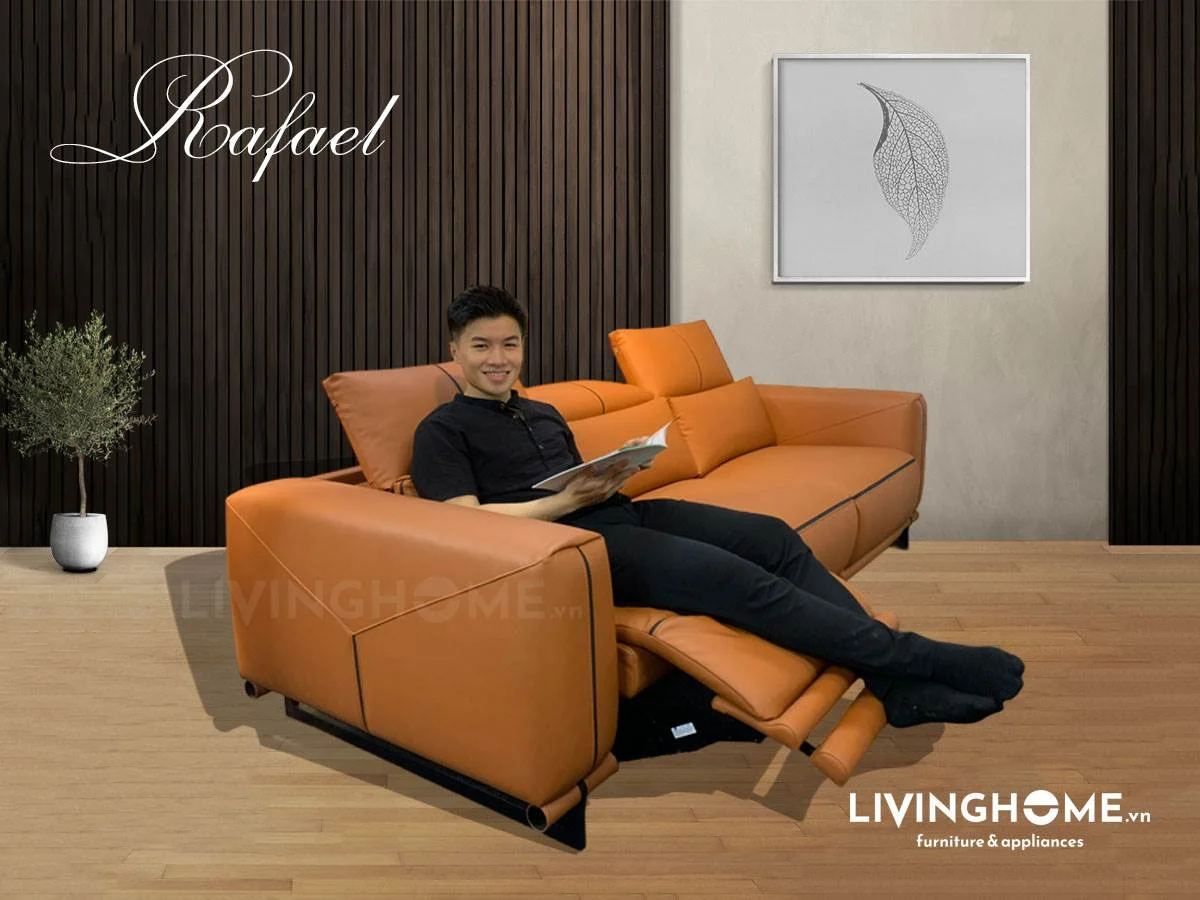 Sofa Băng Da Kết Hợp Ghế Thư Giản Chỉnh Điện - Rafael 14 Sofa Rafael