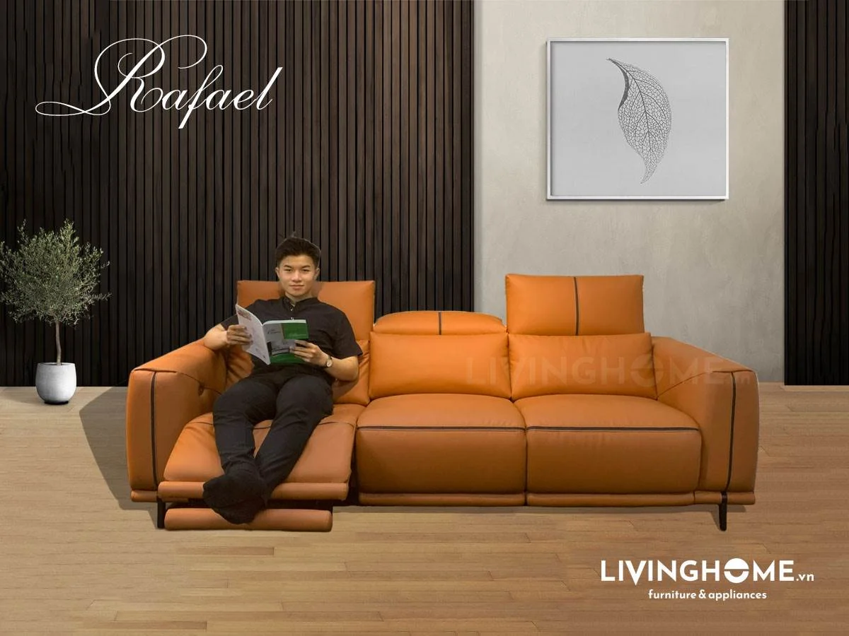 Sofa Băng Da Kết Hợp Ghế Thư Giản Chỉnh Điện - Rafael 8 Sofa Băng Da Kết Hợp Ghế Thư Giản Chỉnh Điện - Rafael