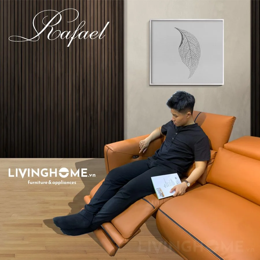 Sofa Băng Da Kết Hợp Ghế Thư Giản Chỉnh Điện - Rafael 9 Sofa Băng Da Kết Hợp Ghế Thư Giản Chỉnh Điện - Rafael