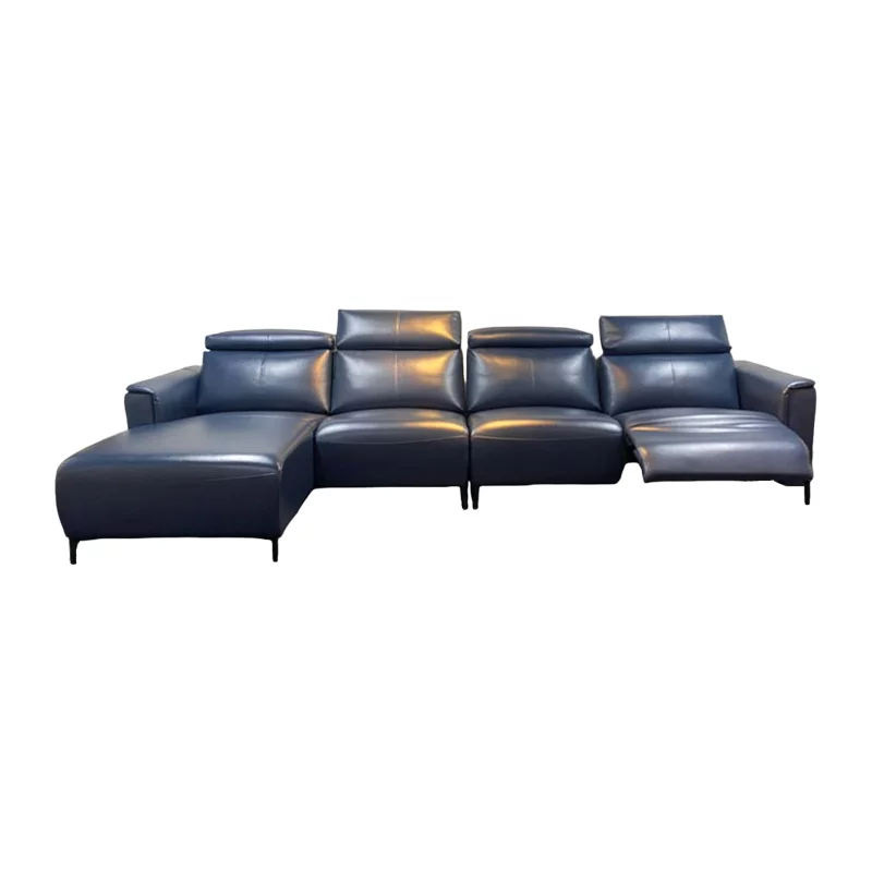 Sofa Góc Da Kết Hợp Ghế Thư Giản Chỉnh Điện - Valero Xanh 3 Sofa Valero