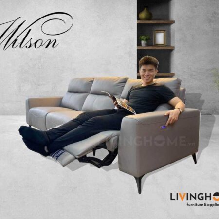 Sofa Băng Da Kết Hợp Ghế Thư Giãn - Wilson 9 Sofa Băng Da Kết Hợp Ghế Sofa Thư Giản Chỉnh Điện - Wilson