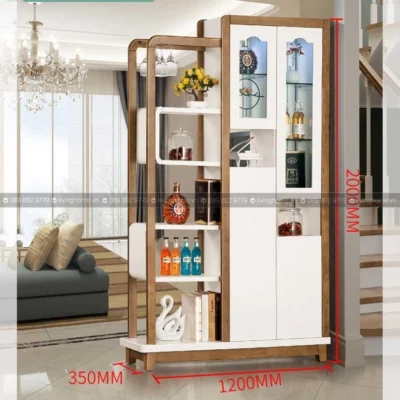 Kệ tủ rượu kết hợp vách ngăn nhập khẩu LVH-9906 6 tu ruou nhap khau 9906 1