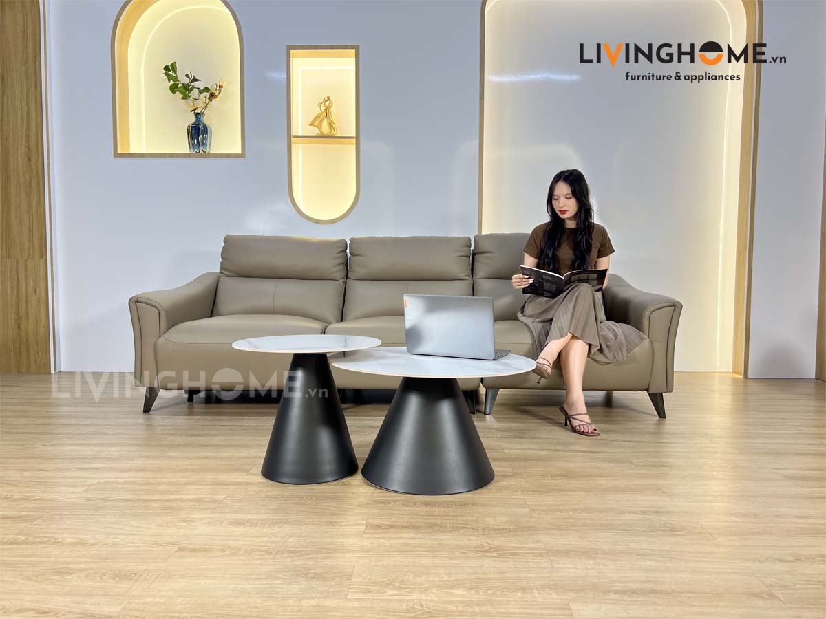 Sofa Da Thật Tích Hợp Ghế Thư Giãn Chỉnh Điện - DAMINA 13 Sofa Da Bò Nhập Khâu Tích Hợp Ghế Thư Giãn Chỉnh Điện - DAMINA
