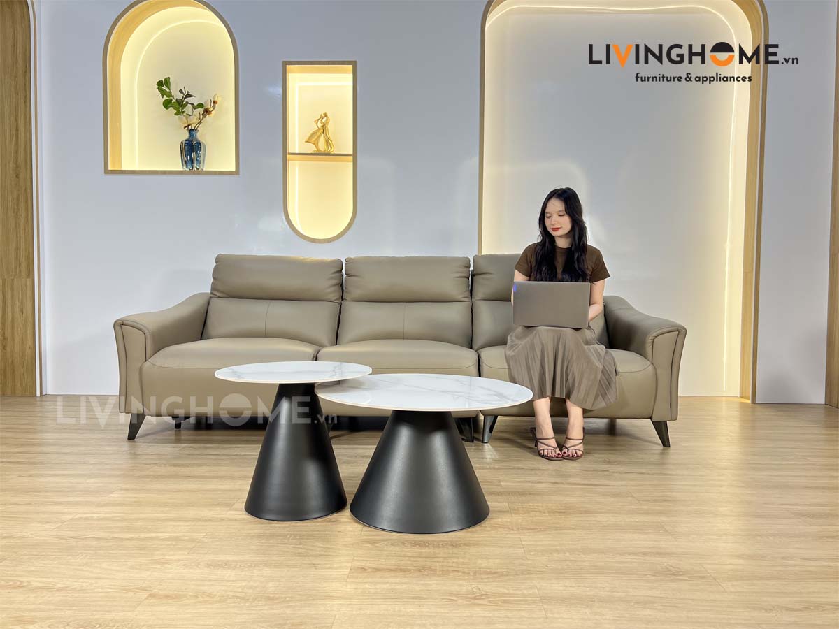 Sofa Da Thật Tích Hợp Ghế Thư Giãn Chỉnh Điện - DAMINA 12 Sofa Da Bò Nhập Khâu Tích Hợp Ghế Thư Giãn Chỉnh Điện - DAMINA