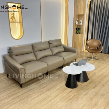 Sofa Da Bò Nhập Khâu Tích Hợp Ghế Thư Giãn Chỉnh Điện - DAMINA