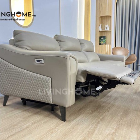 Sofa Da Thật Tích Hợp Ghế Thư Giãn Chỉnh Điện - DAMINA 11 Sofa Da Bò Nhập Khâu Tích Hợp Ghế Thư Giãn Chỉnh Điện - DAMINA