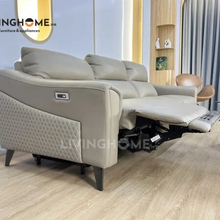 Sofa Da Bò Nhập Khâu Tích Hợp Ghế Thư Giãn Chỉnh Điện - DAMINA