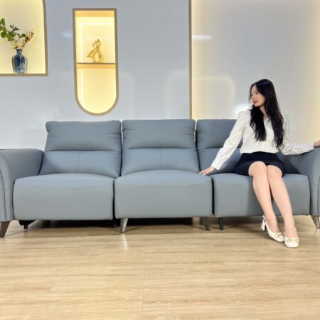 Sofa Da Bò Nhập Khẩu Tích Hợp Ghế Thư Giãn Chỉnh Điện - NORIA