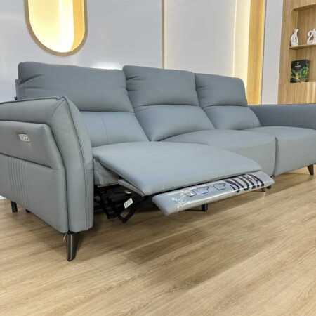 Sofa Da Bò Tích Hợp Ghế Thư Giãn Chỉnh Điện - NORIA 11 Sofa Da Bò Nhập Khẩu Tích Hợp Ghế Thư Giãn Chỉnh Điện - NORIA