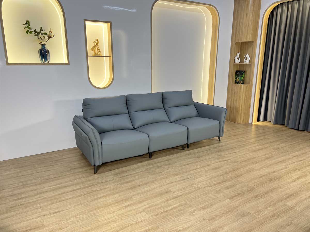 Sofa Da Bò Tích Hợp Ghế Thư Giãn Chỉnh Điện - NORIA 20 Sofa Da Bò Nhập Khẩu Tích Hợp Ghế Thư Giãn Chỉnh Điện - NORIA