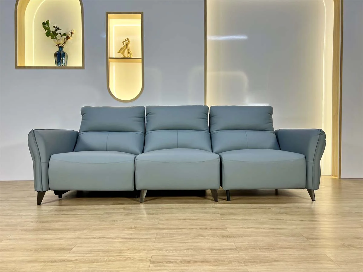 Sofa Da Bò Tích Hợp Ghế Thư Giãn Chỉnh Điện - NORIA 16 Sofa Da Bò Nhập Khẩu Tích Hợp Ghế Thư Giãn Chỉnh Điện - NORIA